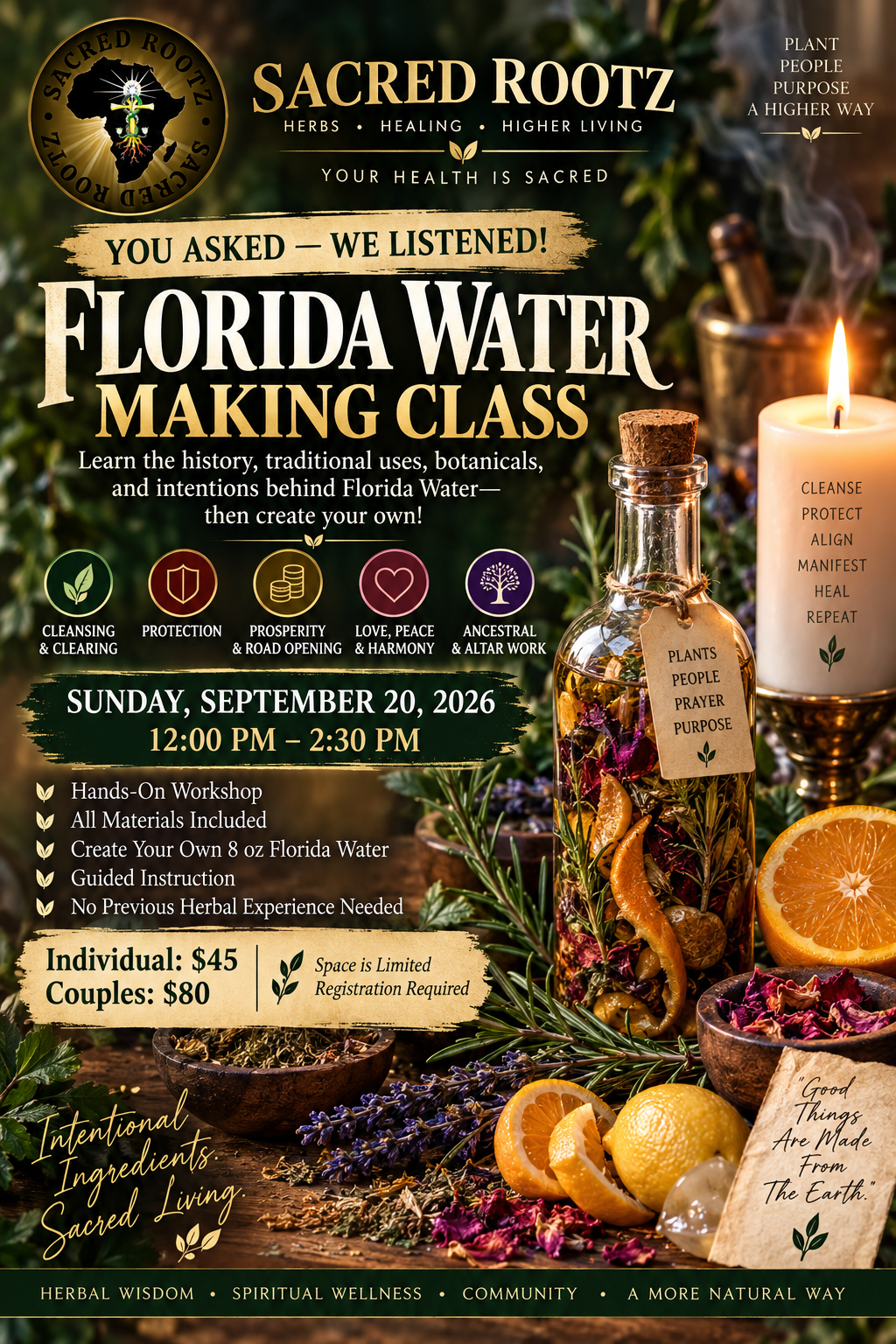 Florida Water Making Class – September 20, 2026